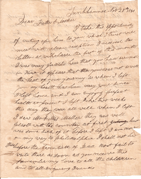 Letter from Erastus
