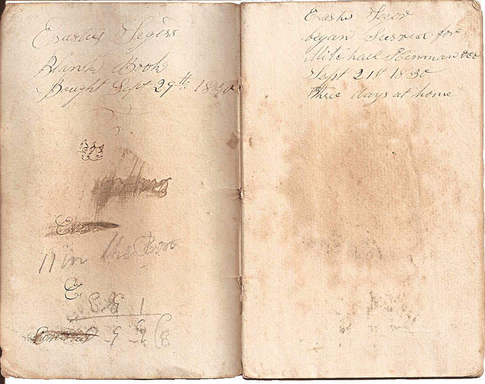Erastus Seger's record book